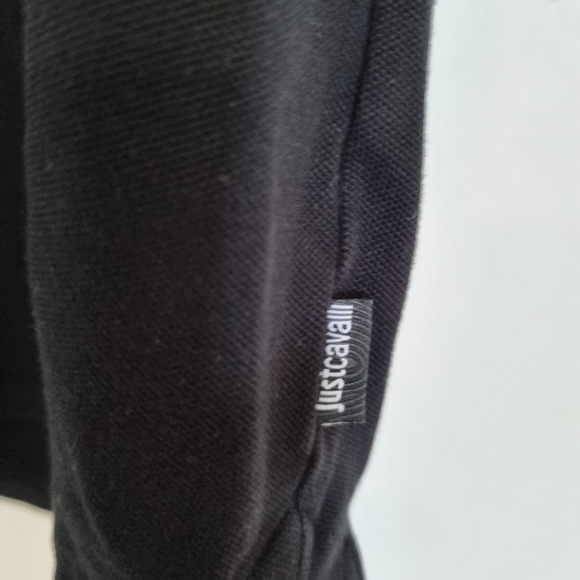 Just cavalli black/gold tiger polo shirt Size medium - Picture 4 of 7